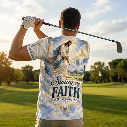 Personalized Swing By Faith Golf Christian T-Shirt