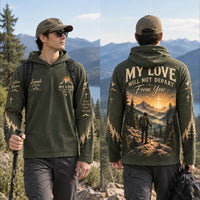 Christian Faith Mountain Landscape Hooded Long Sleeve Shirt