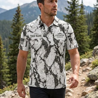 Personalized Fathom Thread Hunt the Cold Snow Camo Polo Shirt