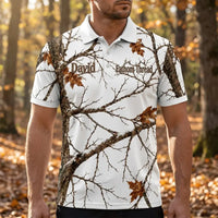 Fathom Thread Snow Camo Personalized Polo Shirt