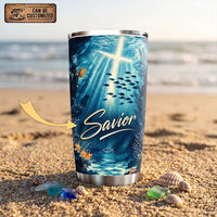 Personalized Matthew 4:19 Christian Fishing Ocean 20oz Tumbler