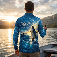 Personalized Fishers of Men Catholic Fishing Polo Long Sleeve Shirt