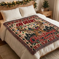 Oh Deer Christmas Is Near Tassels Blanket