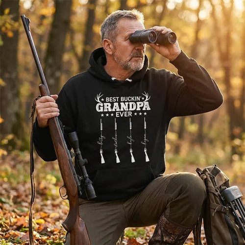 Personalized Best Buckin' Grandpa Ever Hunting Hoodie