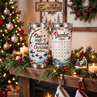 Personalized Have a Reel-y Merry Christmas 2026 20oz Fishing Tumbler