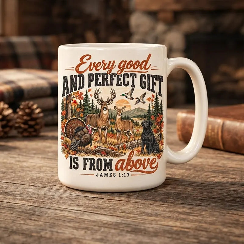 Every Good And Perfect Gift From Above Vintage Wildlife Rustic Coffee Mug