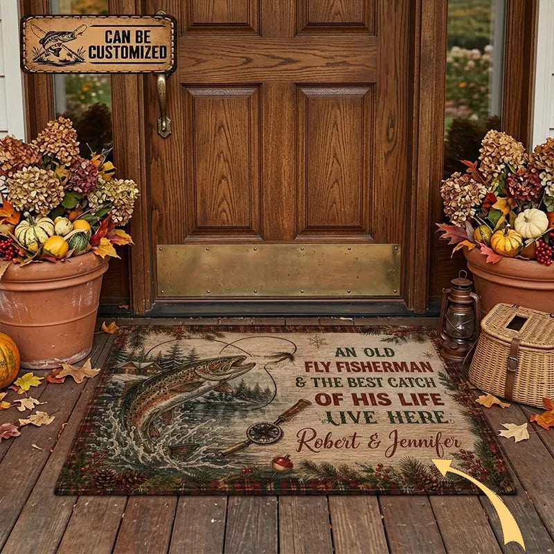 Personalized Fisherman & The Best Catch Doormat