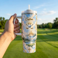 Personalized Swing By Faith Golf Christian 40oz Tumbler