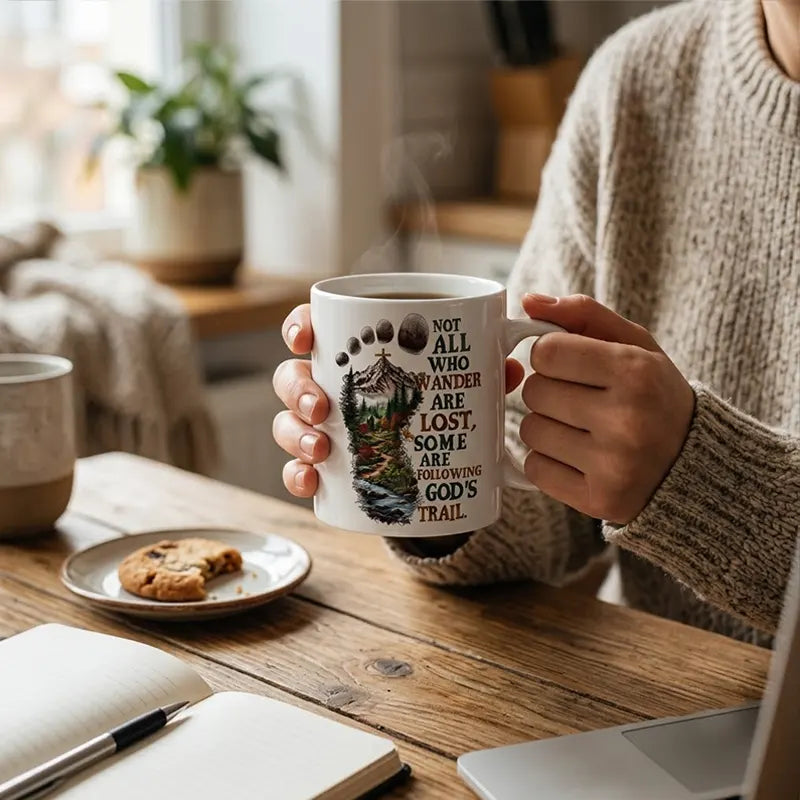 Following God's Trail Christian Hiking Mug