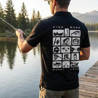 Personalized Fish More Worry Less Fishing Polo Shirt
