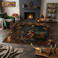 Personalized Fishers of Men Christmas Rug