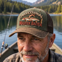 Professional Master Baiter Rainbow Trout Fishing Trucker Hat