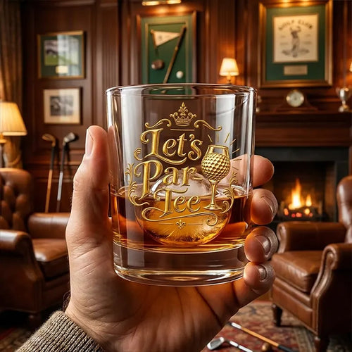 Let’s Par-Tee Golf Whiskey Glass