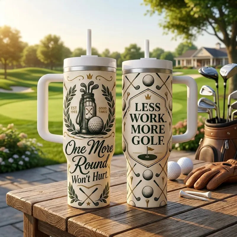 One More Round Won't Hurt Personalized 40oz Golf Tumbler
