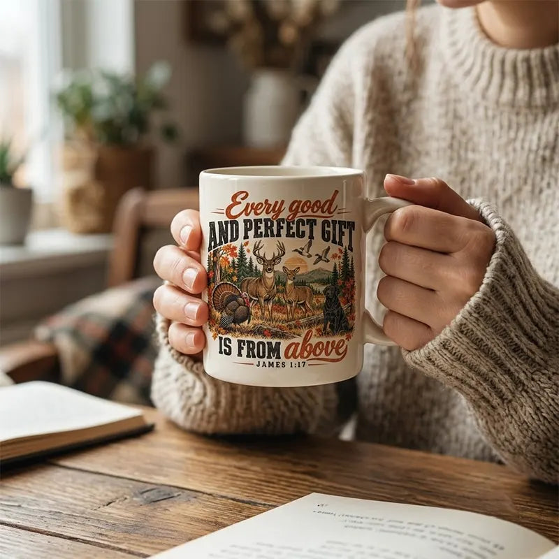 Every Good And Perfect Gift From Above Vintage Wildlife Rustic Coffee Mug
