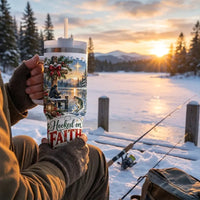 Hooked on Faith 40oz Christmas Fishing Tumbler