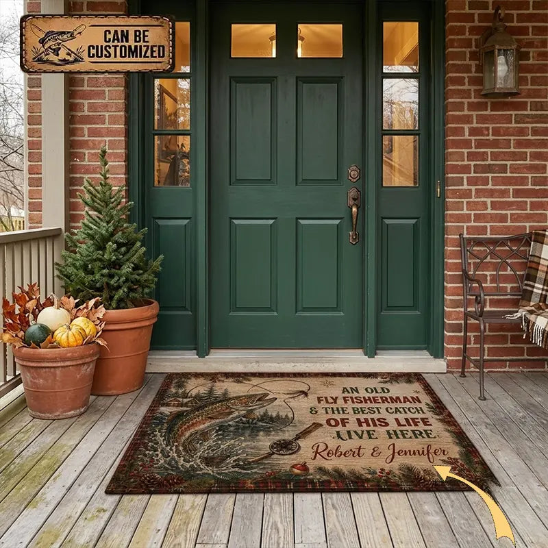 Personalized Fisherman & The Best Catch Doormat