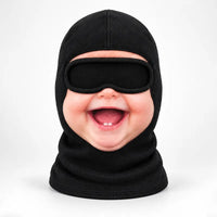 3D Realistic Baby Face Black Ski Mask