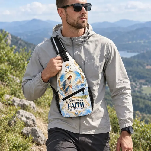 Personalized Swing By Faith Golf Christian Sling Bag
