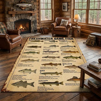 Freshwater Game Fish Identification Rug
