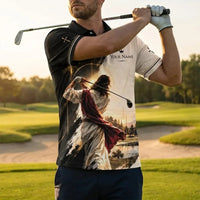 Personalized God Is My Savior Golf Christian Polo Shirt