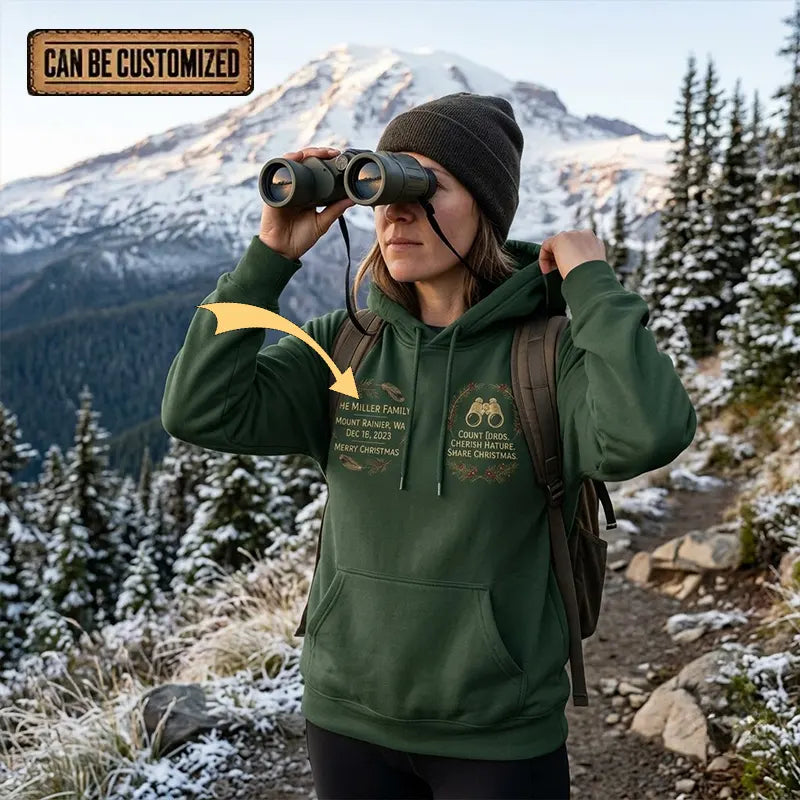 Christmas Bird Count Birdwatching Hoodie