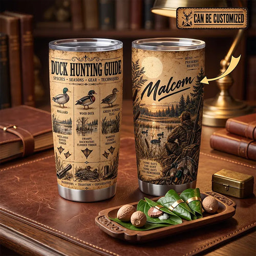 Personalized 20oz Duck Hunting Guide Tumbler