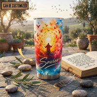 Personalized Matthew 6:26 Christian Birds Watercolor 20oz Tumbler