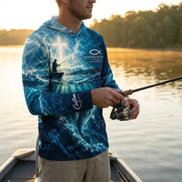 Personalized Fishers of Men Catholic Fishing Hooded Long Sleeve Shirt