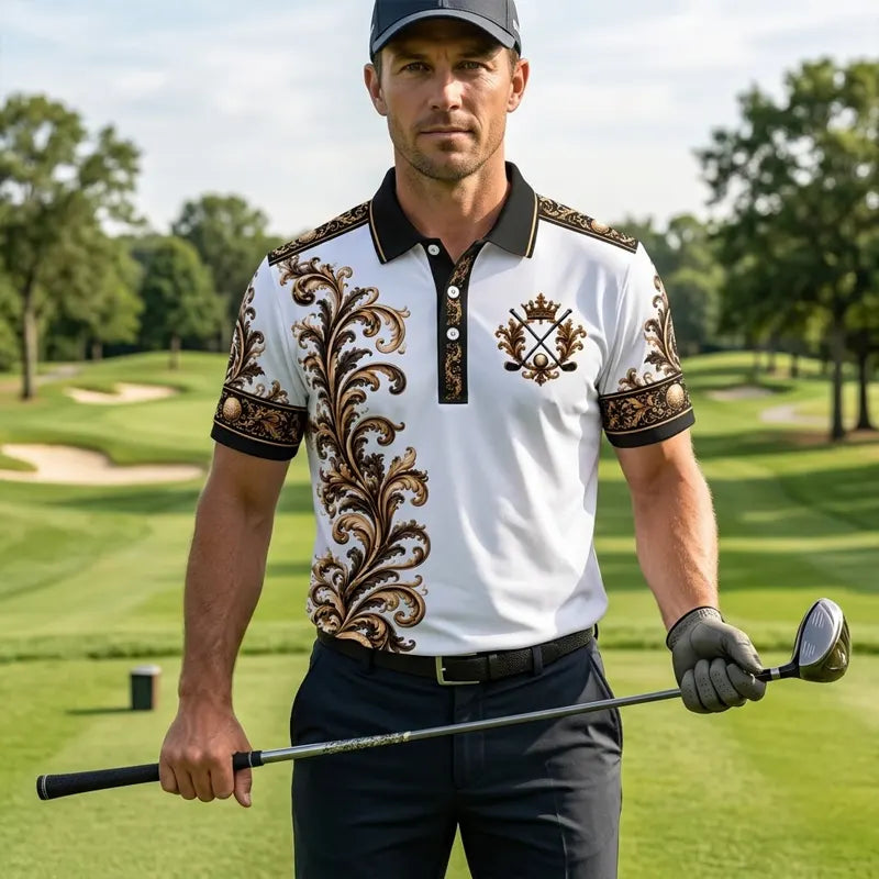 Royal Crest Luxury Golf Polo Shirt