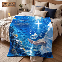 Savior James 1:17 Christian Ocean Fleece Blanket
