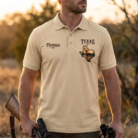 Personalized Texas Big Buck Hunting Polo Shirt