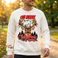 Personalized Oh Deer! Christmas Is Near Sweater