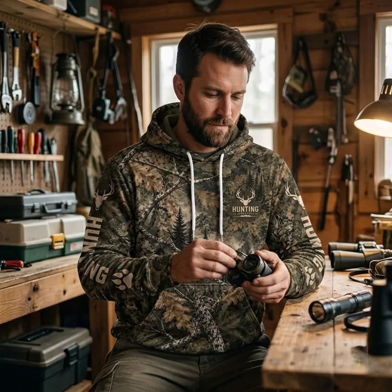 Real Tree Camo Elk Hunting Graphic Hoodie