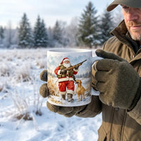 Huntin' Through The Snow Christmas Hunting Ceramic Mug