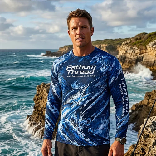 Fathom Thread Performance Fishing Marlin Long Sleeve Shirt