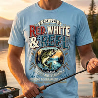 Red White and Reel Veteran T-Shirt