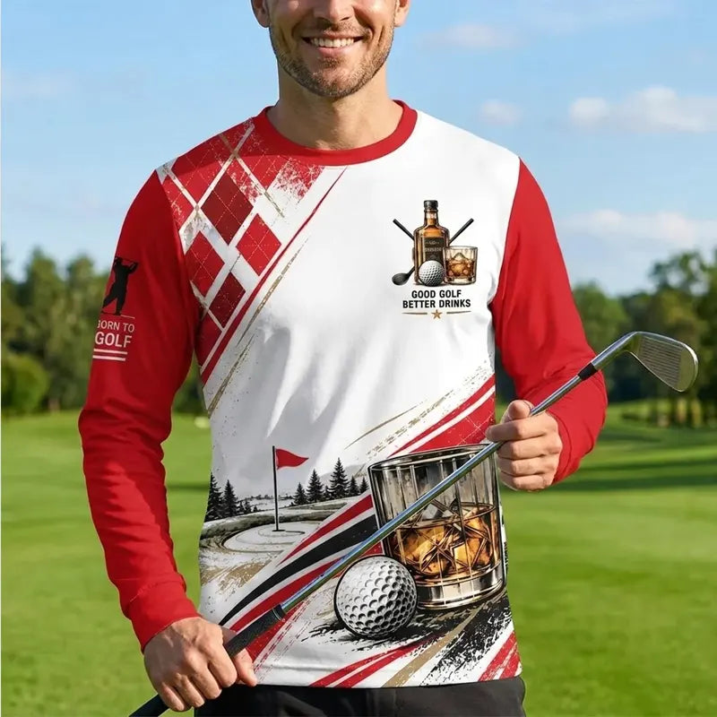 Good Golf Better Drinks Personalized Golf T-Shirt