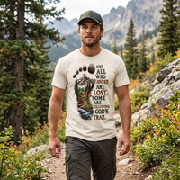 Following God's Trail Christian Mountain T-Shirt