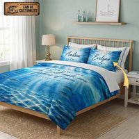 Personalized Fishers of Men Christian Fishing Quilt Bedding Set
