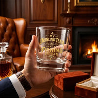 My Drinking Team Has a Fishing Problem Whiskey Glass