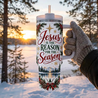 Hooked on Faith 40oz Christmas Fishing Tumbler