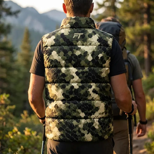 Fathom Thread Personalized Hex Camo Puffer Vest