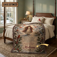 Personalized Jesus Look at the Birds of the Air Tassels Blanket