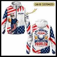 My Drinking Team Has A Golfing Problem Windbreaker Jacket