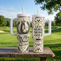 One More Round Won't Hurt Personalized 40oz Golf Tumbler
