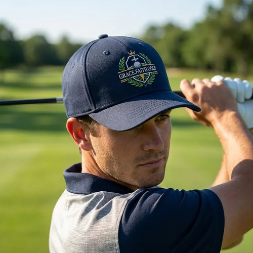 Grace Faith Golf Christian Embroidered Cap