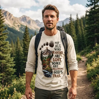 Following God's Trail Christian Mountain Long Sleeve Shirt