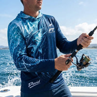 Personalized Fathom Thread Ocean Fish Hooded Long Sleeve Shirt
