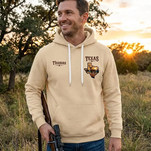 Personalized Texas Big Buck Hunting Hoodie